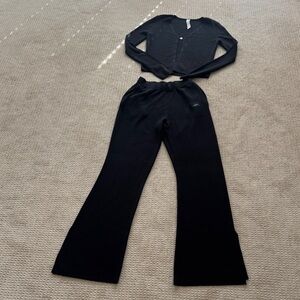 Alo Salana Sweater Pants & Cardigan Set